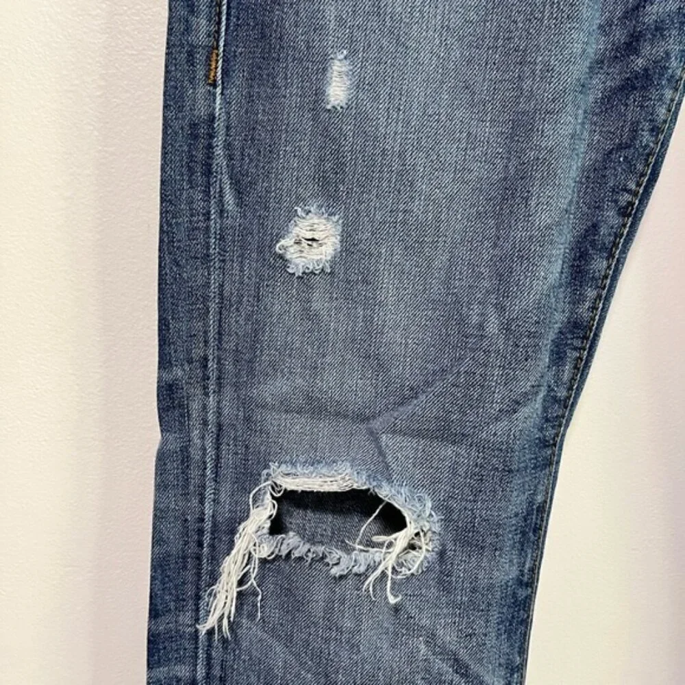 True Religion Men’s Straight Distressed Jeans – Size 30, Made in USA